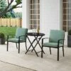 3pc Kaplan Outdoor Steel Chat Set Mist/Bronze - Crosley