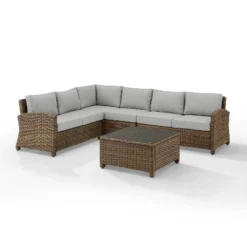Bradenton 5pc Outdoor Wicker Sectional Set - Crosley -Cheap Crosley Store GUEST 1f9b04c8 d929 4853 ab17 6f77280e1758