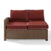 Bradenton Steel Outdoor Left Side Sectional Sangria/Weathered Brown - Crosley
