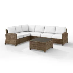 Bradenton 5pc Outdoor Wicker Sectional Set - Crosley -Cheap Crosley Store GUEST 20eef23b 942f 4c3f 9302 ed6d563be5ba