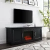 Camden Low Profile Fireplace With TV Stand For TVs Up To 60" Black - Crosley
