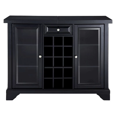 LaFayette Sliding Top Bar Cabinet - Black - Crosley 3 LaFayette Sliding Top Bar Cabinet - Black - Crosley - Image 3