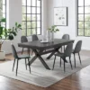 7pc Hayden Extendable Dining Set With Weston Chairs Distressed Gray/Slate - Crosley