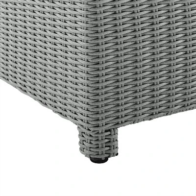 Bradenton 5pc Wicker Conversation Set With Fire Table - Gray - Crosley 12 Bradenton 5pc Wicker Conversation Set With Fire Table - Gray - Crosley - Image 12