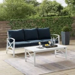 Kaplan 2pc Outdoor Sofa Set - Navy - Crosley -Cheap Crosley Store GUEST 239a9198 394c 48c1 aec4 da10d69490b3