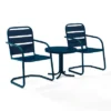Brighton 3pc Metal Conversation Seating Set - Navy - Crosley