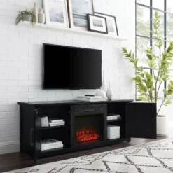 Camden Low Profile Fireplace With TV Stand For TVs Up To 60" Black - Crosley -Cheap Crosley Store GUEST 262ae1b7 877f 4496 b80f f65c9a31bdba