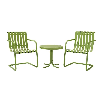 Gracie 3pc Outdoor Seating Set - Pastel Green - Crosley 2 Gracie 3pc Outdoor Seating Set - Pastel Green - Crosley - Image 2