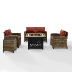 Crosley 5pc Bradenton Steel Outdoor Patio Fire Pit Furniture Set -Cheap Crosley Store GUEST 2a2bb385 23f3 4970 9658 abaa9494fcc0