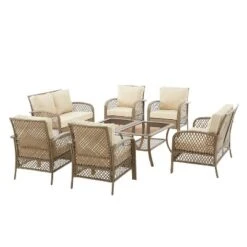 Tribeca 8pc Outdoor Wicker Conversation Set - Sand/Driftwood - Crosley -Cheap Crosley Store GUEST 2a5d891c b2e0 47e1 9f42 408b693bbd5a