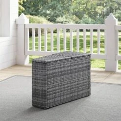 Catalina Outdoor Wicker Arm Table - Gray - Crosley -Cheap Crosley Store GUEST 2a899365 67f7 4e94 9e3e fc56bc8afa6b
