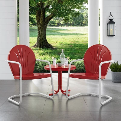 Griffith 2pc Outdoor Conversation Set - Bright Red - Crosley 6 Griffith 2pc Outdoor Conversation Set - Bright Red - Crosley - Image 6