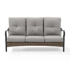 Dahlia Outdoor Steel Sofa Taupe/Matte Black - Crosley -Cheap Crosley Store GUEST 2bacda56 29c5 4a97 90e0 21695aa97058