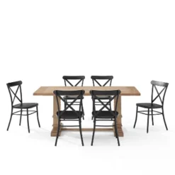 7pc Joanna Dining Set With 4 Camille Chairs Matte Black - Crosley 19 7pc Joanna Dining Set With 4 Camille Chairs Matte Black - Crosley -Cheap Crosley Store GUEST 2bd8bdcf 58ea 44a8 8d10 fbe9b3619fd7