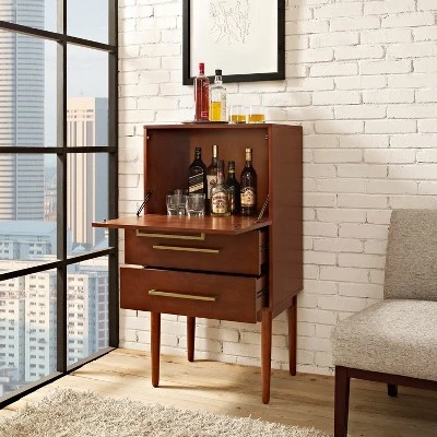 Everett Spirit Cabinet - Mahogany - Crosley 3 Everett Spirit Cabinet - Mahogany - Crosley - Image 3