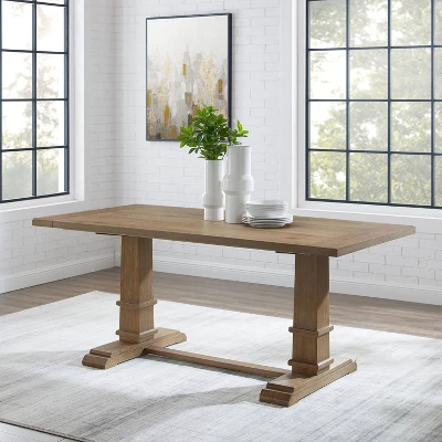 Joanna Rectangle Dining Table Rustic Brown - Crosley 4 Joanna Rectangle Dining Table Rustic Brown - Crosley - Image 4