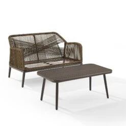 Haven 2pc Outdoor Wicker Conversation Set - Light Gray - Crosley -Cheap Crosley Store GUEST 2e4dd11f 2fa3 4782 bace f86799fe138a