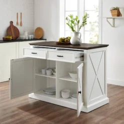 Clifton Kitchen Island Distressed White/Brown - Crosley -Cheap Crosley Store GUEST 2eb25fa2 07be 482a 86bb dd274d9cc01c