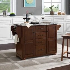 Eleanor Kitchen Island With Solid Granite Top Mahogany - Crosley -Cheap Crosley Store GUEST 2f74b5cb e88e 4e1a 899e 58a05cda418e
