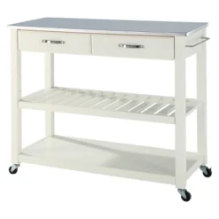 Stainless Steel Top Kitchen Cart/Island With Optional Stool Storage - Crosley -Cheap Crosley Store GUEST 2fc6793d 7c91 4fcf a7c7 dcf0df7eae57