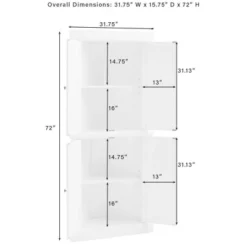 Shoreline Tall Corner Pantry White - Crosley -Cheap Crosley Store GUEST 323568d1 a6fc 4e4d a265 fa3d721e2f52