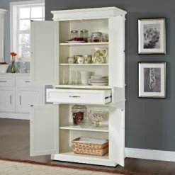 Parsons Pantry Storage Wood/White - Crosley -Cheap Crosley Store GUEST 329ae258 366a 4648 9880 cc72f911c385