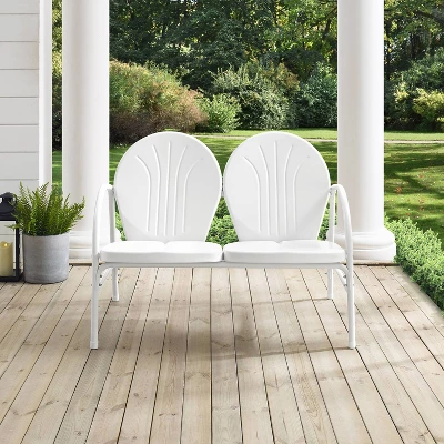 Griffith Outdoor Loveseat - White - Crosley 4 Griffith Outdoor Loveseat - White - Crosley - Image 4