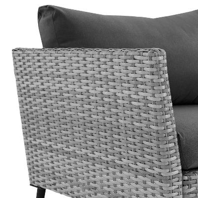 2pc Richland Outdoor Patio Loveseat And Coffee Table Set - Gray - Crosley 6 2pc Richland Outdoor Patio Loveseat And Coffee Table Set - Gray - Crosley - Image 6