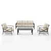Kaplan 4pc Outdoor Sofa Set - Oatmeal - Crosley