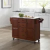 Eleanor Granite Top Kitchen Cart Mahogany - Crosley