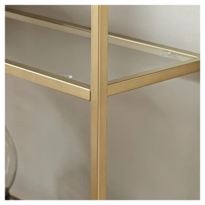 80.5" Aimee Etagere Gold - Crosley 2 80.5" Aimee Etagere Gold - Crosley - Image 2