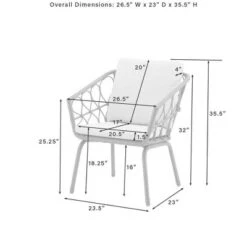 Juniper 3pc Indoor/Outdoor Wicker Bistro Set - Cream/Natural - Crosley -Cheap Crosley Store GUEST 375f8615 5786 4bf4 b65c 6a070321d3f0