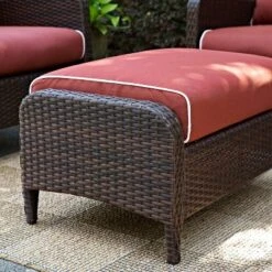 Kiawah Outdoor Wicker Ottoman - Crosley -Cheap Crosley Store GUEST 3a107828 b66a 4c10 98e8 7e9d2f583bff