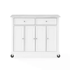 Avery Kitchen Island/Cart Distressed White/White Marble - Crosley -Cheap Crosley Store GUEST 3acceca7 6dbc 4801 9bf4 7439ac083e45