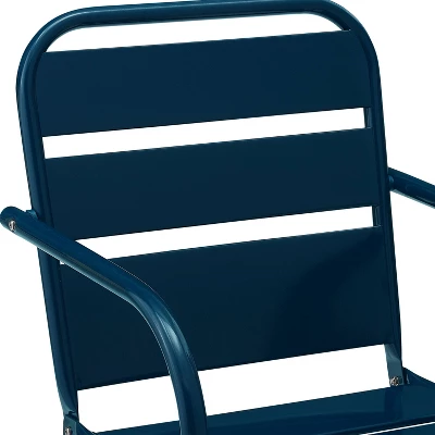 Brighton 2pc Metal Chair Set - Navy - Crosley 6 Brighton 2pc Metal Chair Set - Navy - Crosley - Image 6