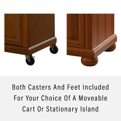 Alexandria Wood Top Full Size Kitchen Island/Cart - Crosley 3 Alexandria Wood Top Full Size Kitchen Island/Cart - Crosley - Image 3