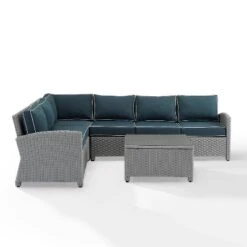 Bradenton 5pc Outdoor Wicker Sectional Set - Crosley -Cheap Crosley Store GUEST 3d1b5894 c838 4646 9647 cb2893e5ef12