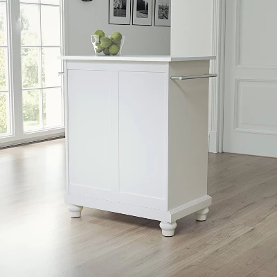 Cambridge Stone Top Portable Kitchen Island/Cart White - Crosley 3 Cambridge Stone Top Portable Kitchen Island/Cart White - Crosley - Image 3
