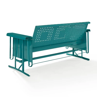 Bates Outdoor Sofa Glider - Turquoise - Crosley 7 Bates Outdoor Sofa Glider - Turquoise - Crosley - Image 7