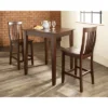 3pc Pub Dining Set With School House Stools Mahogany - Crosley