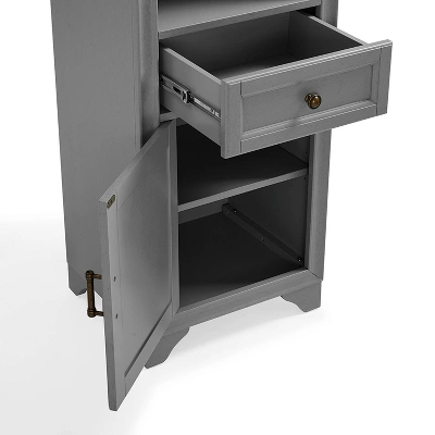 3pc Tara Entryway Set - Hall Tree And 2 Linen Cabinets Distressed Gray - Crosley 12 3pc Tara Entryway Set - Hall Tree And 2 Linen Cabinets Distressed Gray - Crosley - Image 12