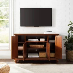 Cambridge Full Size TV Stand For TVs Up To 48" Dark Brown - Crosley -Cheap Crosley Store GUEST 3fbba7cc 4d9e 4566 8f7b ab16937e63ab