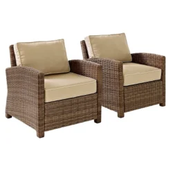 Bradenton 2pc Outdoor Wicker Armchair Set - Crosley -Cheap Crosley Store GUEST 424226fc d79c 49c2 9f98 a711747c6751