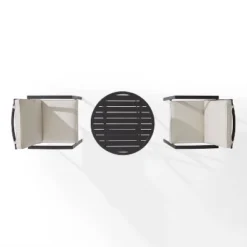 3pc Kaplan Outdoor Steel Chat Set Oatmeal/Bronze - Crosley -Cheap Crosley Store GUEST 427c861e 8c33 4a83 952b a86643bfaf93