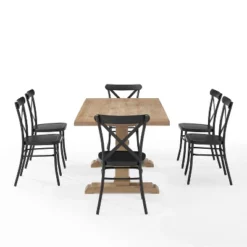 7pc Joanna Dining Set With 4 Camille Chairs Matte Black - Crosley 20 7pc Joanna Dining Set With 4 Camille Chairs Matte Black - Crosley -Cheap Crosley Store GUEST 436188d8 b623 4ba7 b1e5 d5e0f5e240d6