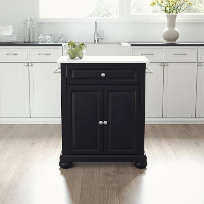 Alexandria Stone Top Portable Kitchen Island/Cart - Crosley 1 Alexandria Stone Top Portable Kitchen Island/Cart - Crosley