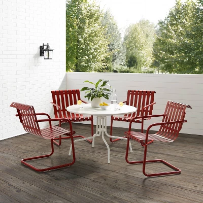 Gracie 5pc Outdoor Metal Dining Set With Table & 4 Armchairs - Crosley 1 Gracie 5pc Outdoor Metal Dining Set With Table & 4 Armchairs - Crosley