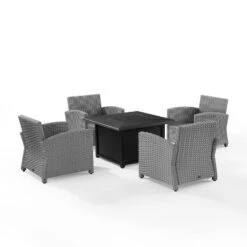 Bradenton 5pc Wicker Conversation Set With Fire Table - Gray - Crosley 17 Bradenton 5pc Wicker Conversation Set With Fire Table - Gray - Crosley -Cheap Crosley Store GUEST 478112d7 cfe2 4ee4 bf11 4cca7ccdfee6