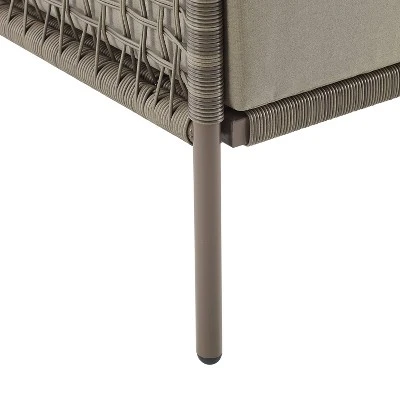 Cali Bay 3pc Outdoor Wicker & Metal Seating Set - Taupe/Light Brown - Crosley 10 Cali Bay 3pc Outdoor Wicker & Metal Seating Set - Taupe/Light Brown - Crosley - Image 10