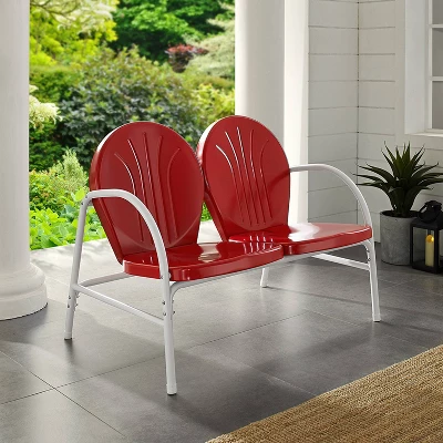 Griffith Outdoor Loveseat - Bright Red - Crosley 1 Griffith Outdoor Loveseat - Bright Red - Crosley